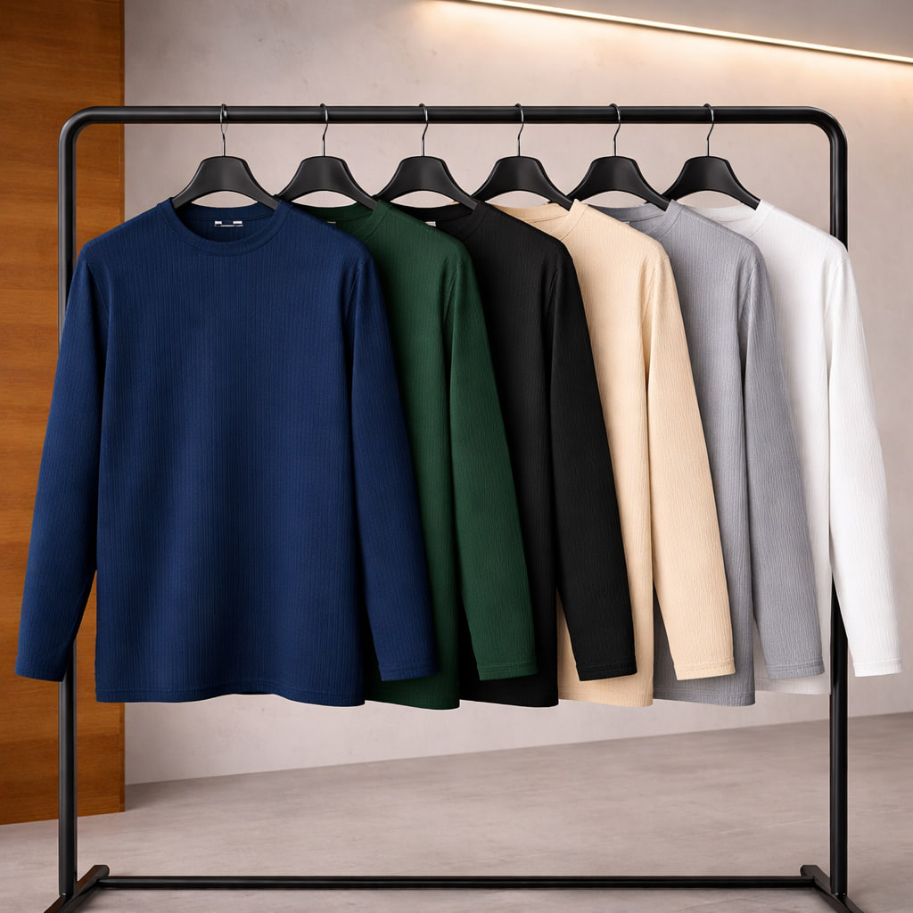 بلوز مردانه آستین بلند طوسی مدل Atra