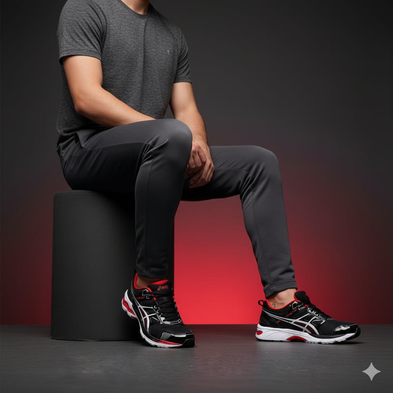 کفش ورزشی مردانه مشکی قرمز مدلRadman