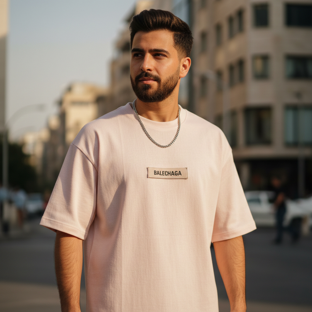 تیشرت مراکشی کبریتی نسکافه ای بالنسیاگا